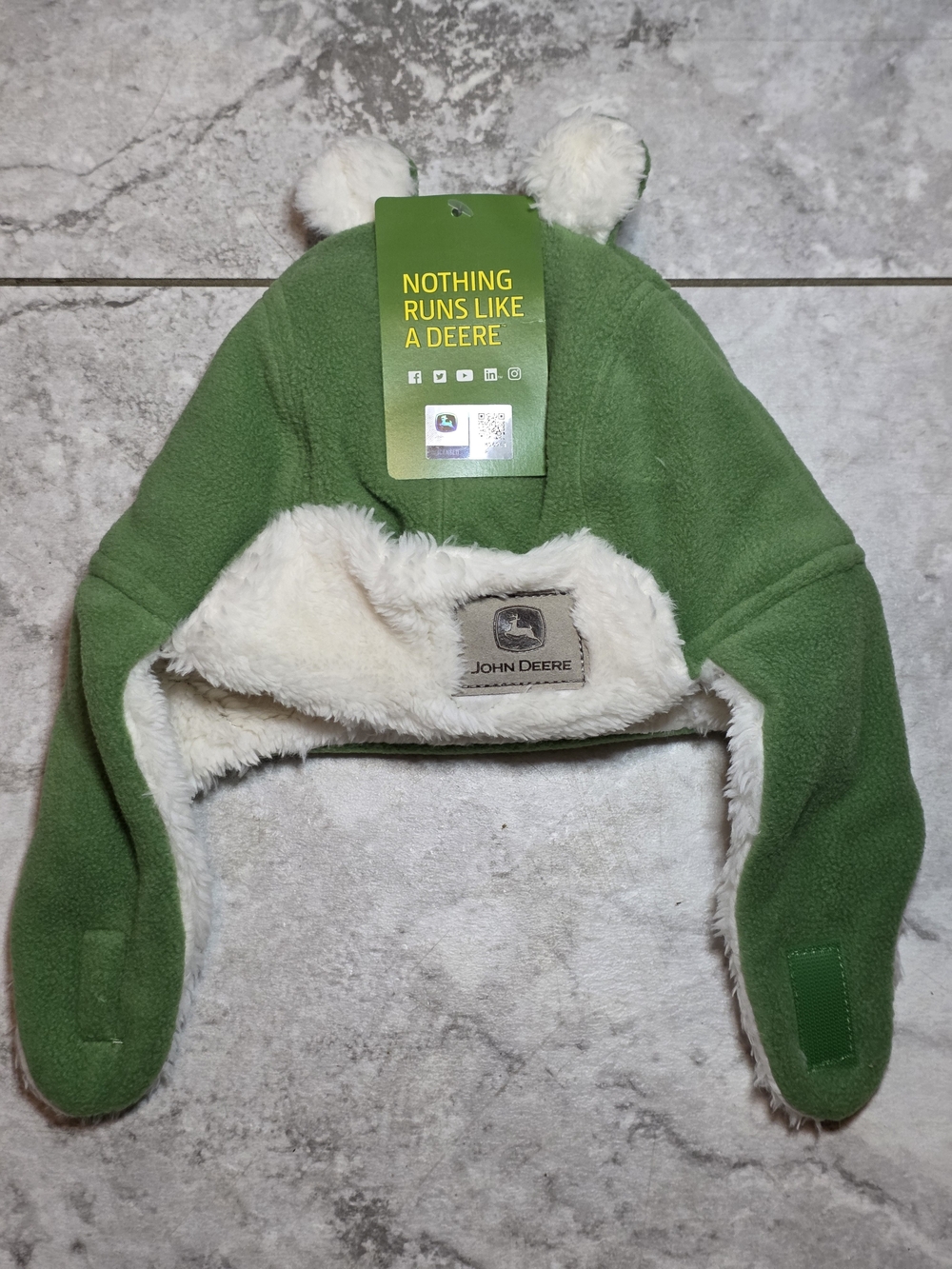 Toddler Fuzzy Ear Flap Hat Nwt
